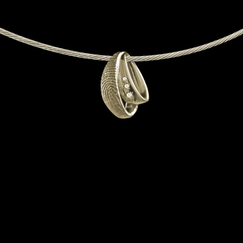 Unieke design hanger met vingerafdruk