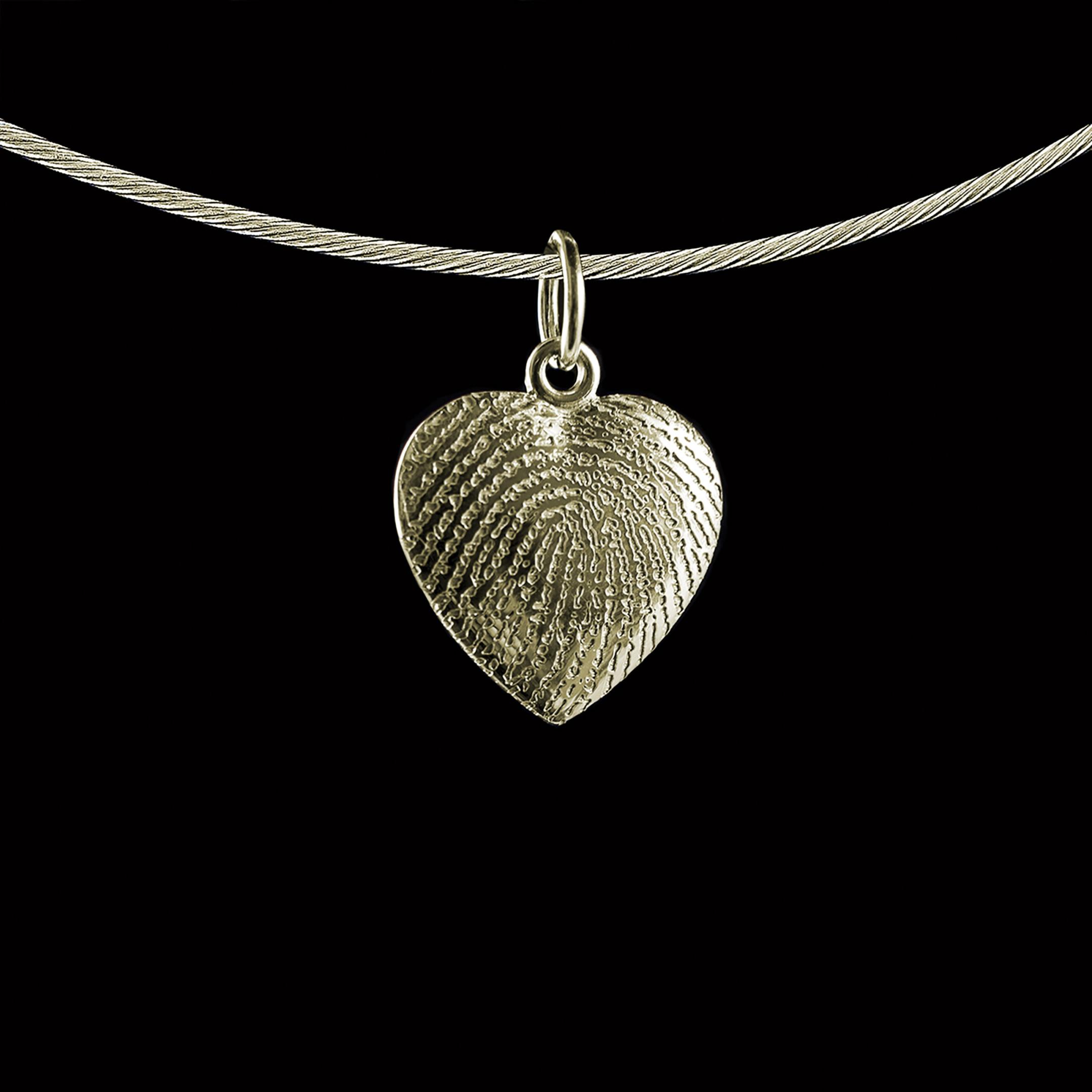 Gouden hanger met vingerafdruk