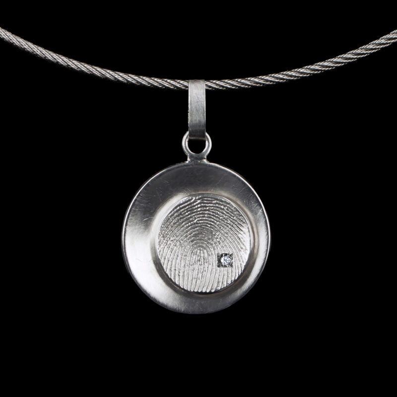 HA-O009-G01 Ronde hanger met steen