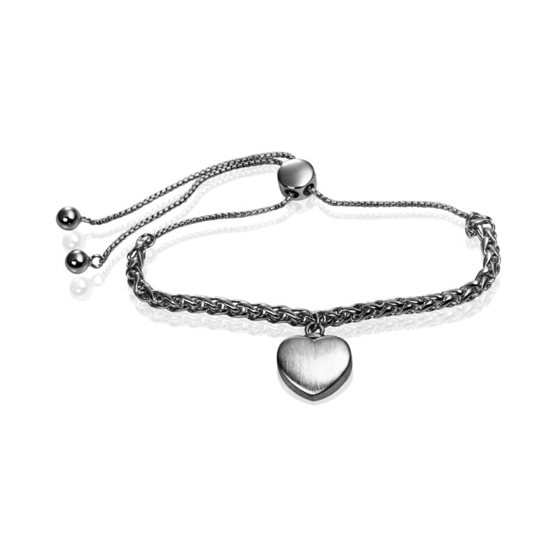 as armband met harthanger met schroefdop