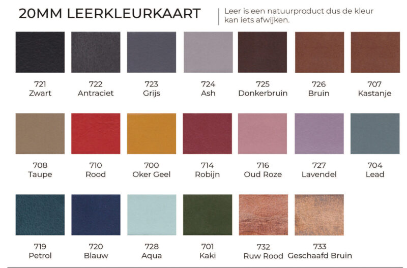 AS-L090-G00 Leren armband met askamer met schroefdop. Kleur 732