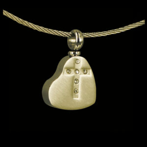 0819-00 Hartvormige ashanger met 6 stenen