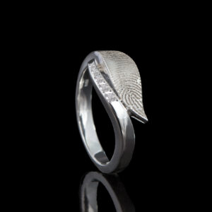 RA-D023-G05 Design vingerafdruk ring met 5 stenen