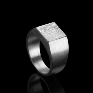 0104-00 Vierkante vingerafdruk zegelring