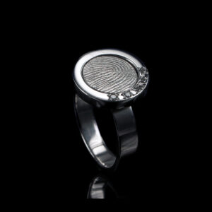 0113-05 Vingerafdruk ring met 5 stenen