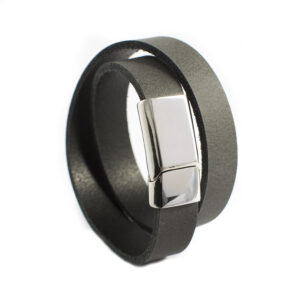 AS-L001-G00 Leren armband met askamer met schroefdop Kleur: 722 DUBBEL