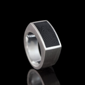 RA-S027-L00 Ring met vingerafdruk in onyx