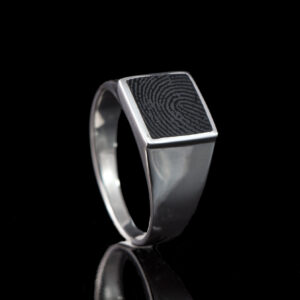 RA-S028-L00 Ring met vingerafdruk in onyx