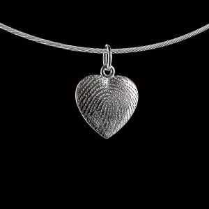 HA-O042-G00 Hartvormige hanger met vingerafdruk