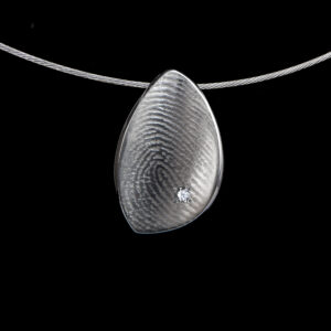 HA-N043-G01 Design vingerafdruk hanger met zirkonia