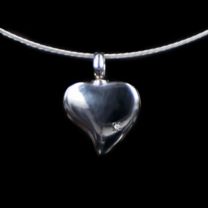 HS-O214-G01 Hartvormige hanger met steen