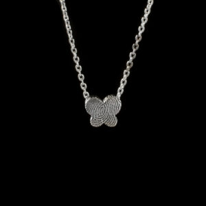 HA-M102-G00 Vlinder vingerafdruk hanger met ketting