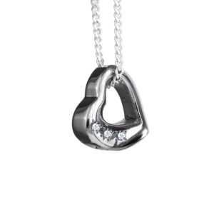 HS-O235-G03 Hart met 3 stenen