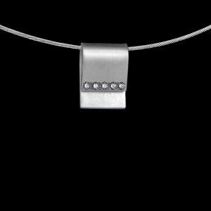 HS-D024-G05 Design ashanger met schroefdopje en 5 stenen