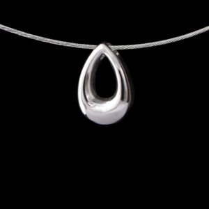 HS-D246-G00 Zilveren traan ashanger