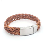 nieuwe leren armband met askamer om een geliefde te herdenken